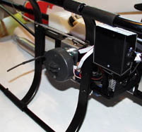 Model on its side, somewhat bottom view