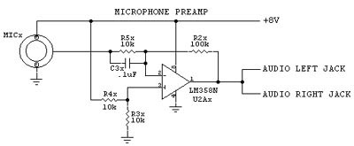 Schematic of the Mic Preamp