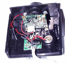 Camera and audio parts are mounted