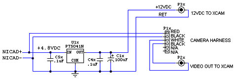 Power Supply and Camera harness schematic